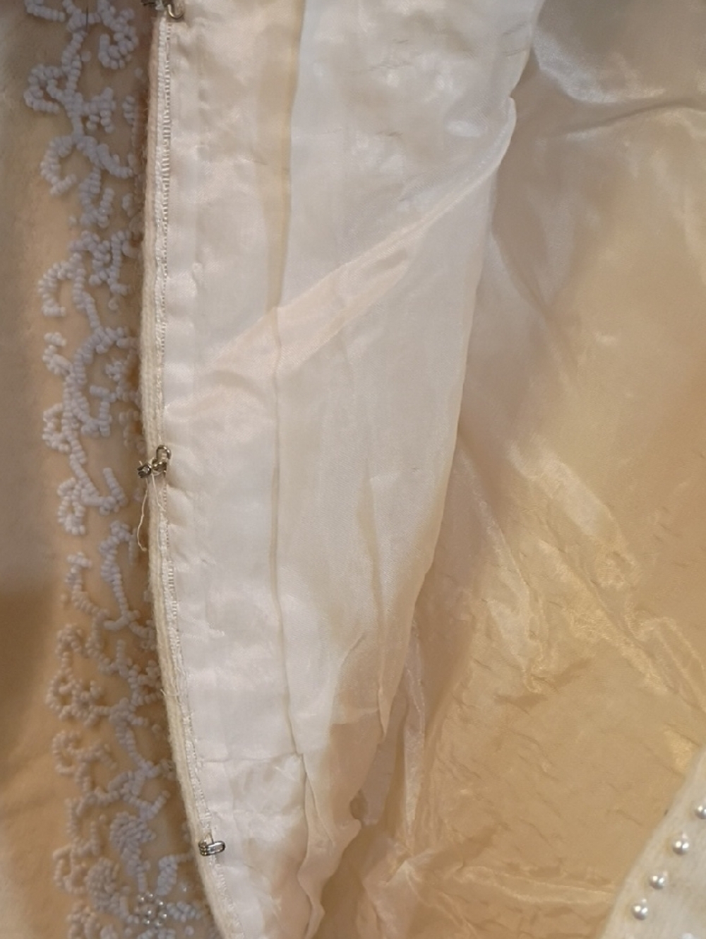 Vintage Cream Beaded Cropped Cardigan - Picture 8 of 11